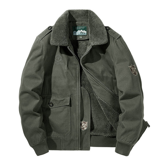 Herren Multifunktions-Pilotenjacke mit Sherpa-Futter, gesteppter Innenlage und aufgesetzten Pattentaschen Shop Nory