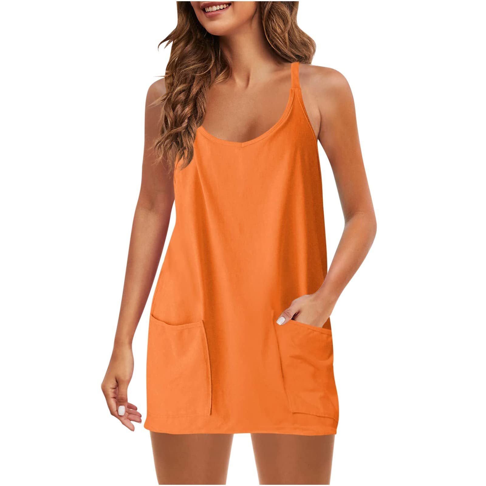 Damen lässiges Nachtkleid mit Taschen