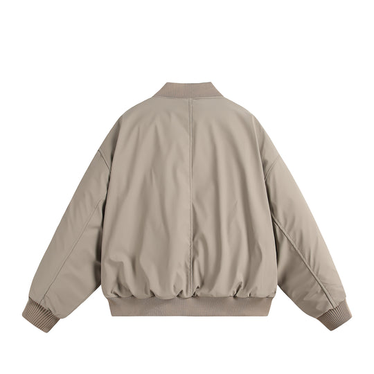 Unisex Kurz geschnittene Oversize-Pufferjacke mit Utility-Ärmeltasche und Rippenbündchen Shop Nory