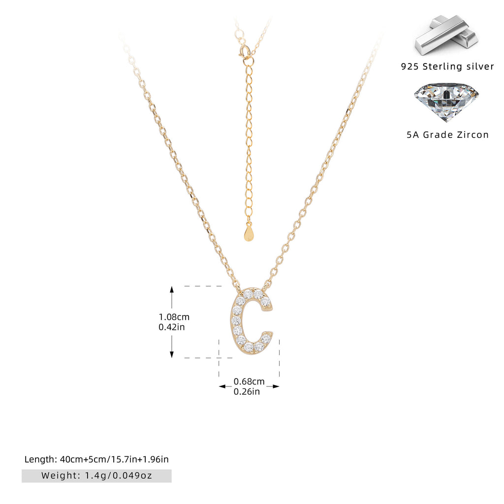 Damen Halskette mit Z-Anhänger und funkelnden Zirkonia Shop Nory