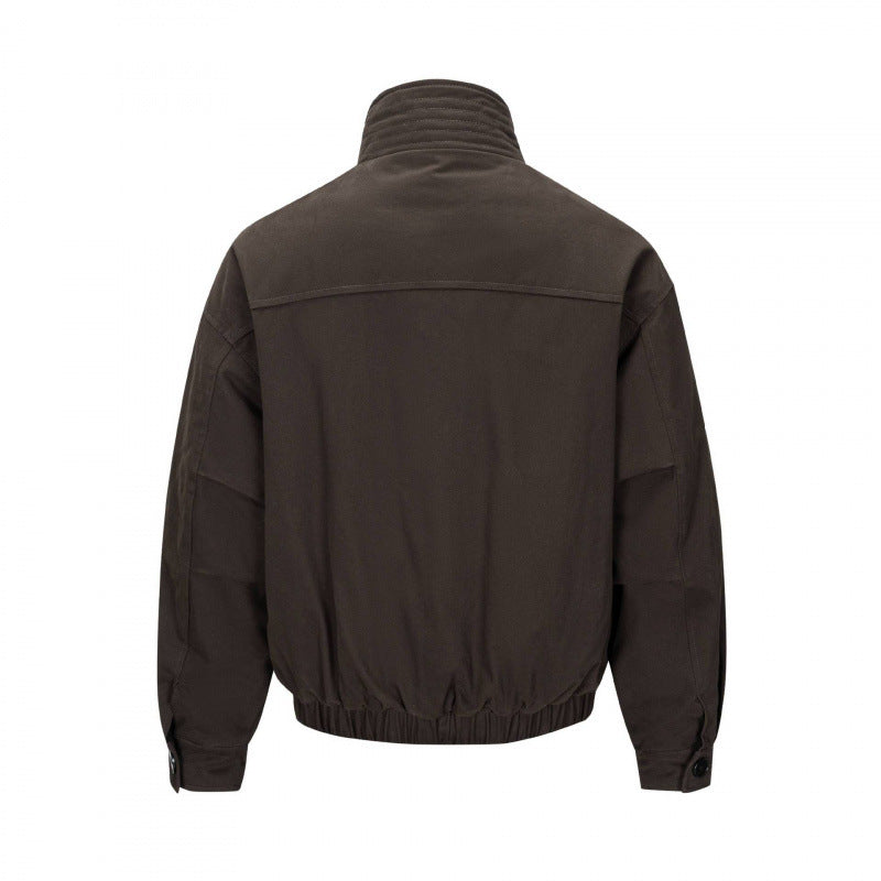 Herren Kurzblouson im Field-Look mit verstärktem Stehkragen, markanter Knopfleiste und Tunnelzugsaum Shop Nory