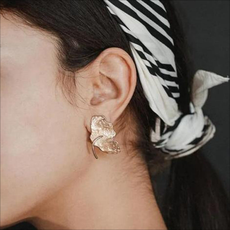 Damen Hochwertige und hypoallergene Ohrringe im Blattdesign Shop Nory