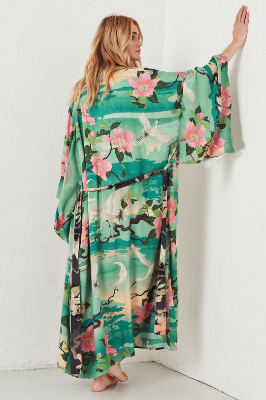 Damen eleganter Kimono mit floralem Design und weitem Schnitt Shopnory