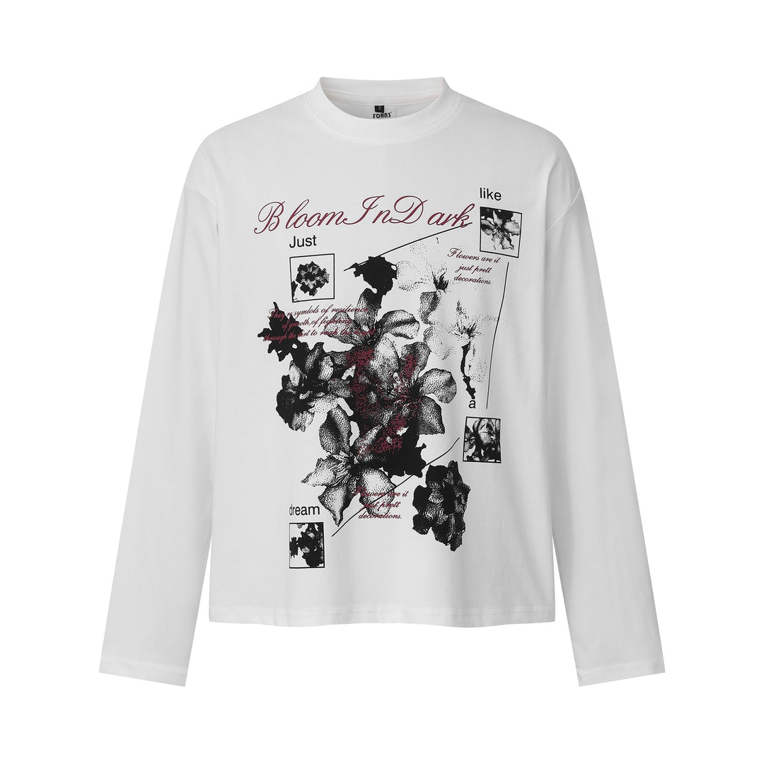 Damen Langarmshirt mit floralem Fotoprint und Oversize-Boxy-Schnitt Shop Nory