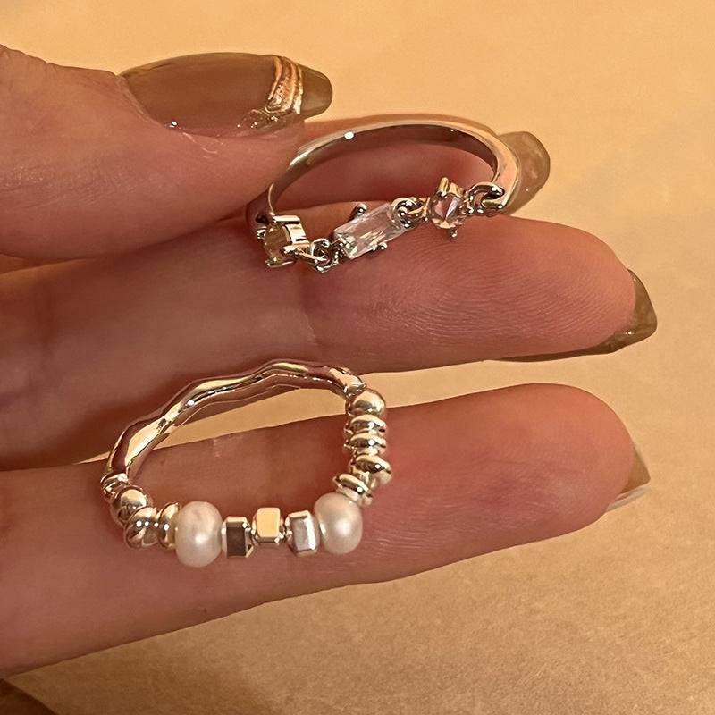 Damen Ohrringe mit elegantem Perlen- und Silberdesign Shop Nory