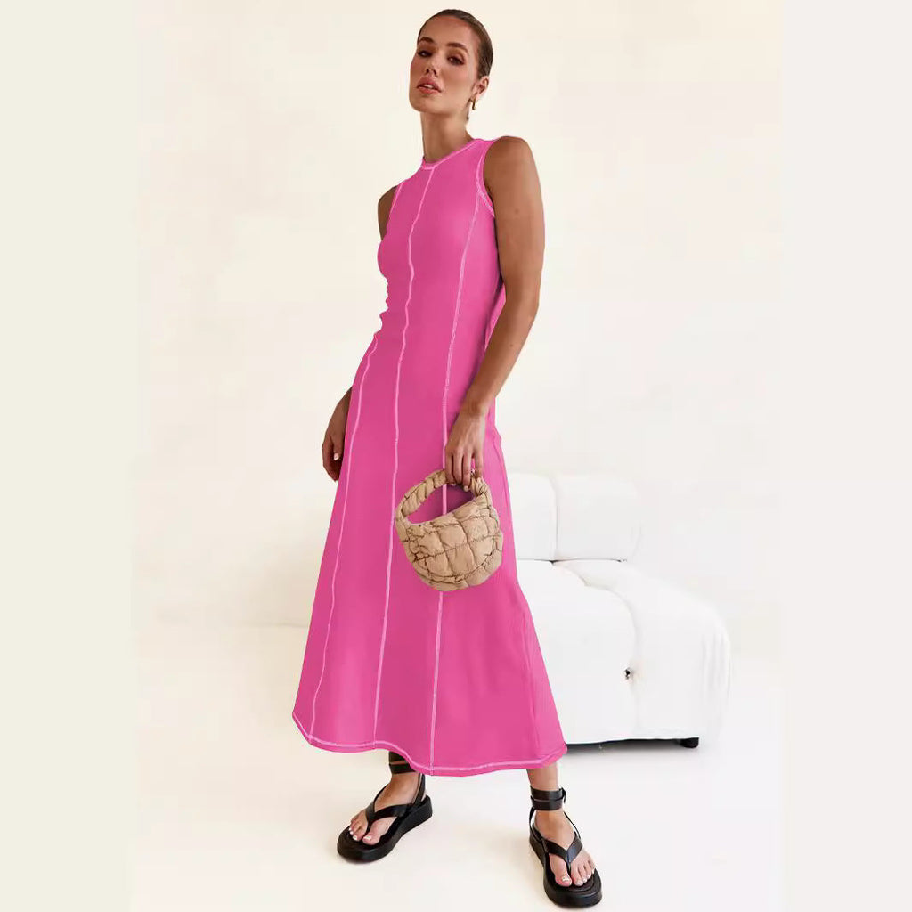 Damen Elegantes Maxikleid mit subtilen Nähdetails
