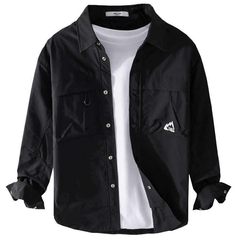 Herren Utility-Overshirt im Field-Stil mit Druckknopf-Leiste und Doppelbrusttaschen Shop Nory