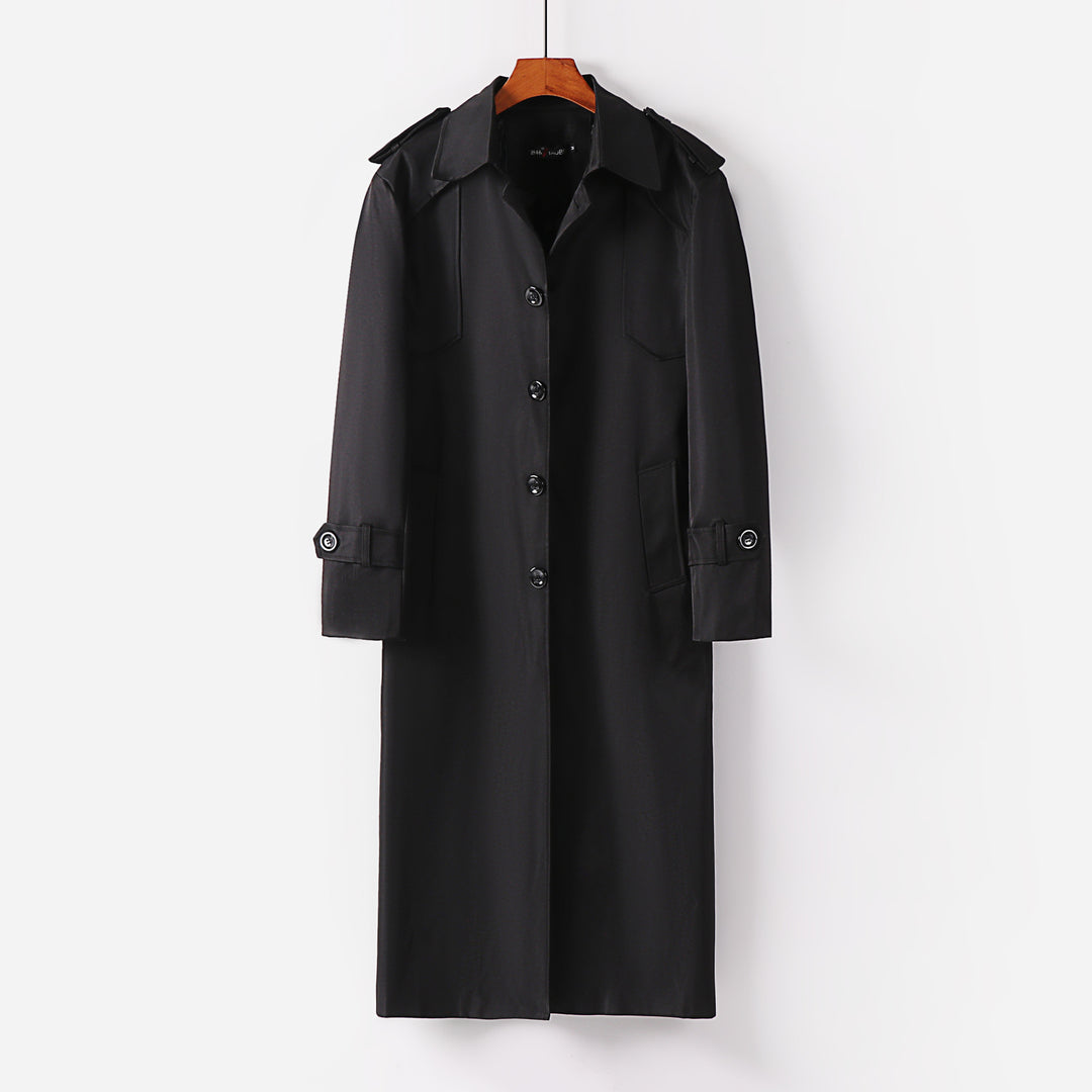 Damen eleganter leichter Trenchcoat mit Epauletten und Knopfleiste Shop Nory