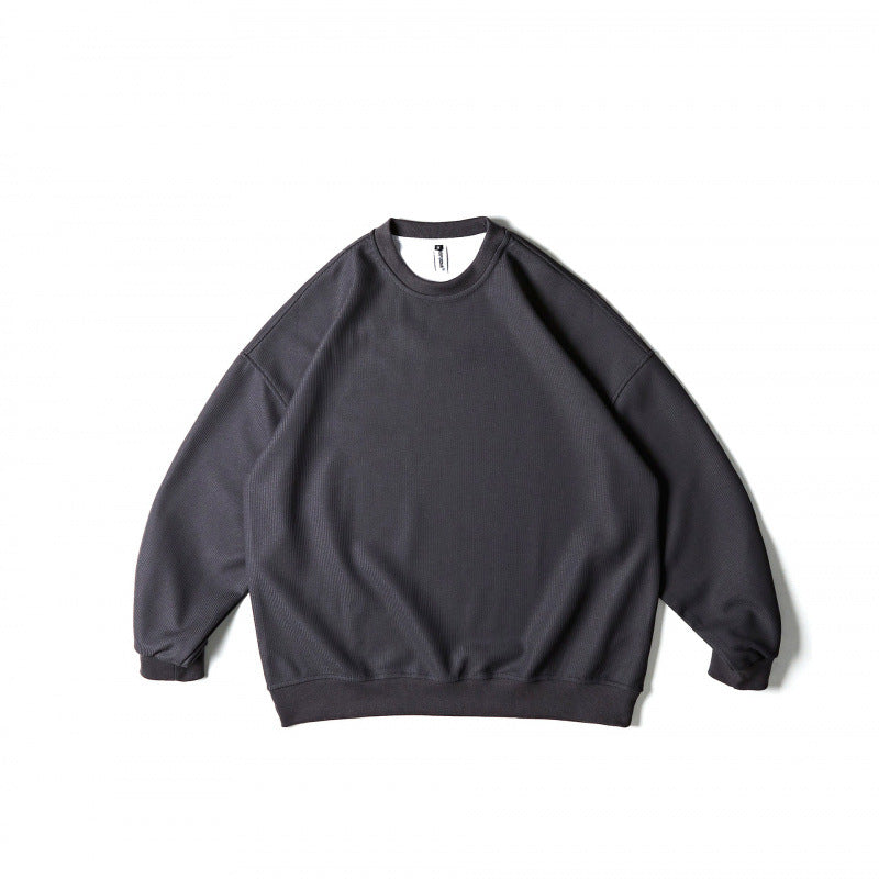 Unisex Weitgeschnittenes Sweatshirt mit Waffelstruktur, Rundhals und gerippten Bündchen Shop Nory