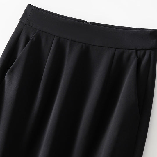 Damen Midirock aus Satin mit Spitzenbesatz und Seitentaschen Shop Nory