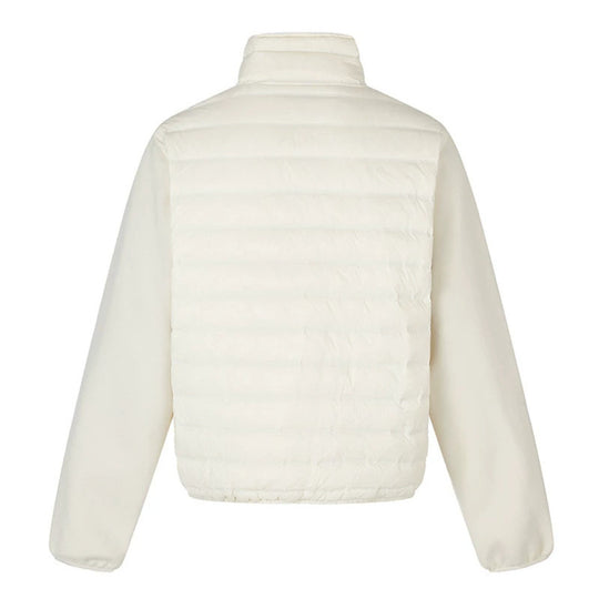 Damen gesteppte Hybrid-Jacke mit asymmetrischem Schalkragen und elastischem Bund Shop Nory