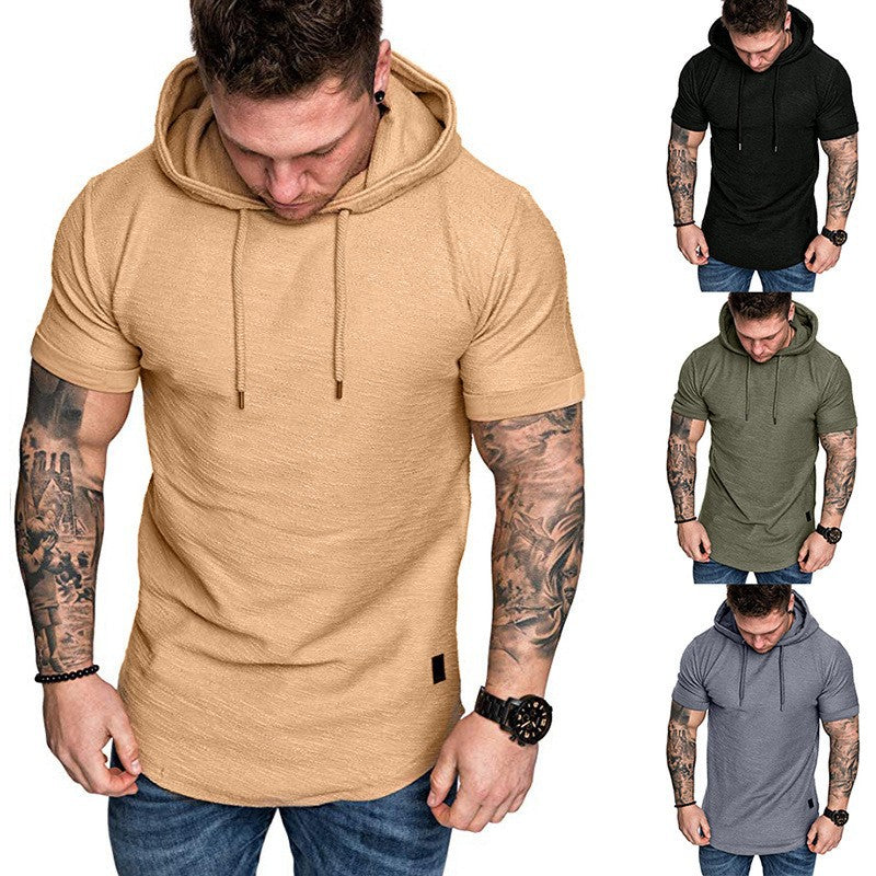 Herren Kapuzen-T-Shirt mit strukturiertem Design und lässigem Schnitt Shopnory