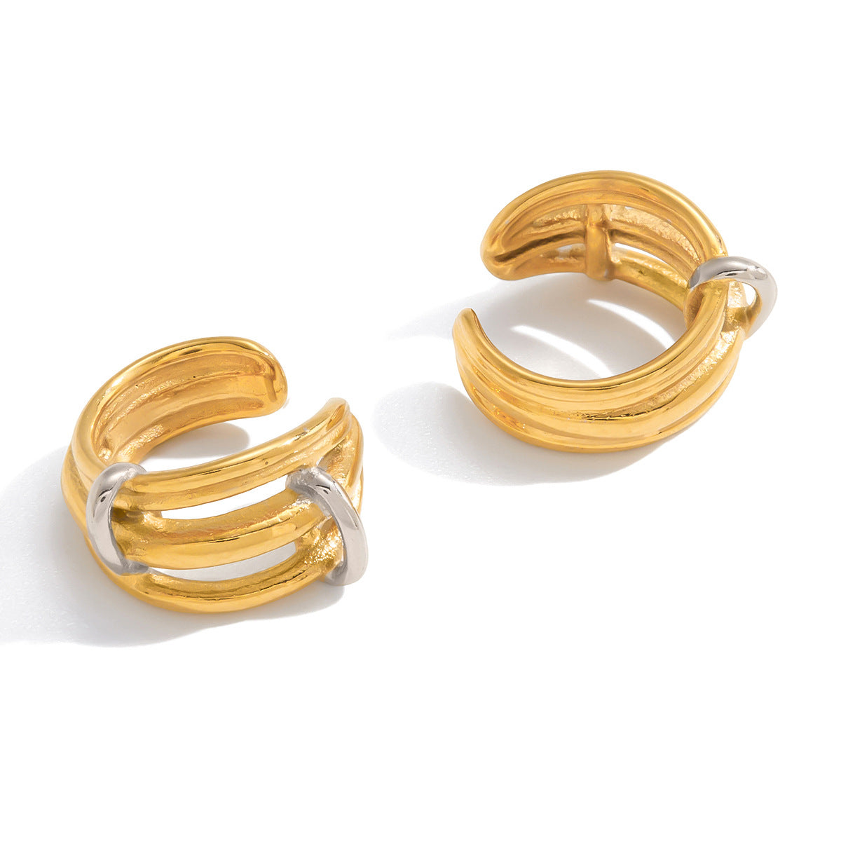 Damen Offene Ohrstecker mit elegantem Design aus hypoallergenem Edelstahl Shop Nory