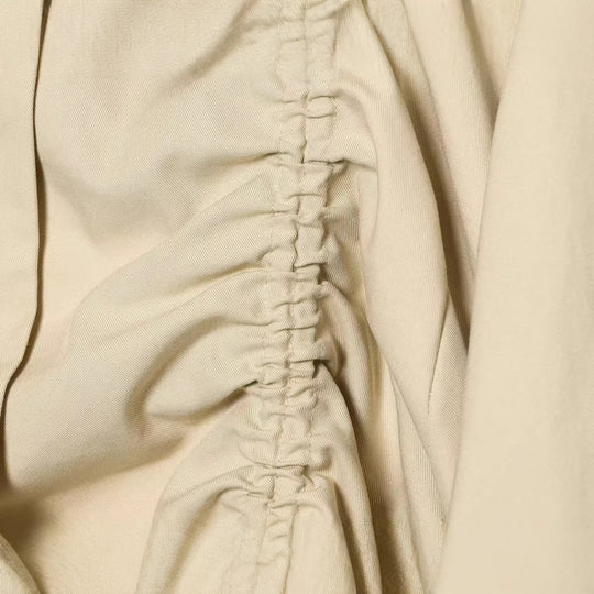 Damen Kurzjacke mit geraffter Vorderseite, Tunnelzug und großem Rundkragen Shop Nory