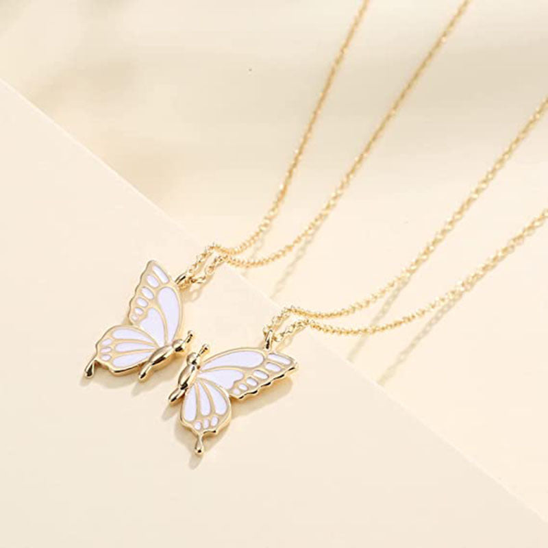 Damen Halskette mit filigranen Schmetterlings-Anhängern Shop Nory