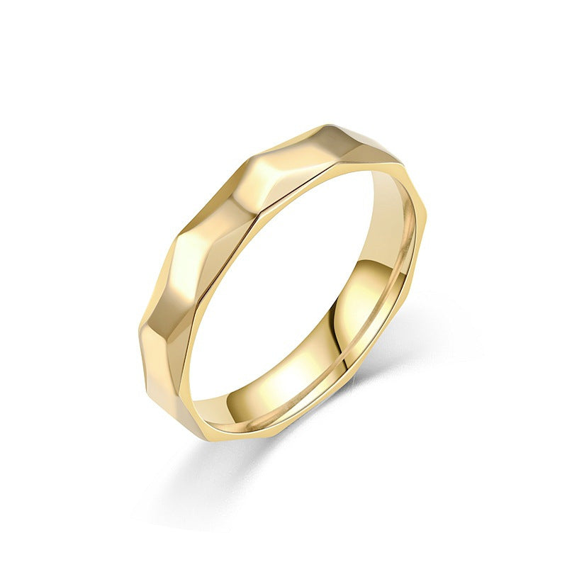 Damen facettierter Goldring Shop Nory