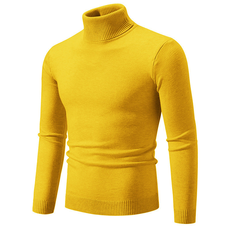 Herren eleganter Rollkragenpullover aus feiner Baumwolle