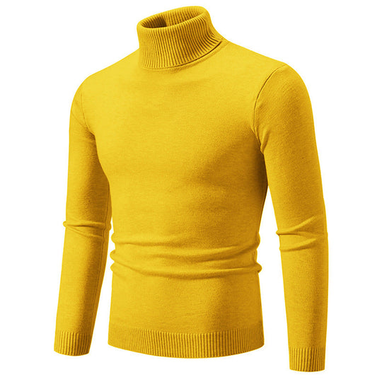Herren eleganter Rollkragenpullover aus feiner Baumwolle