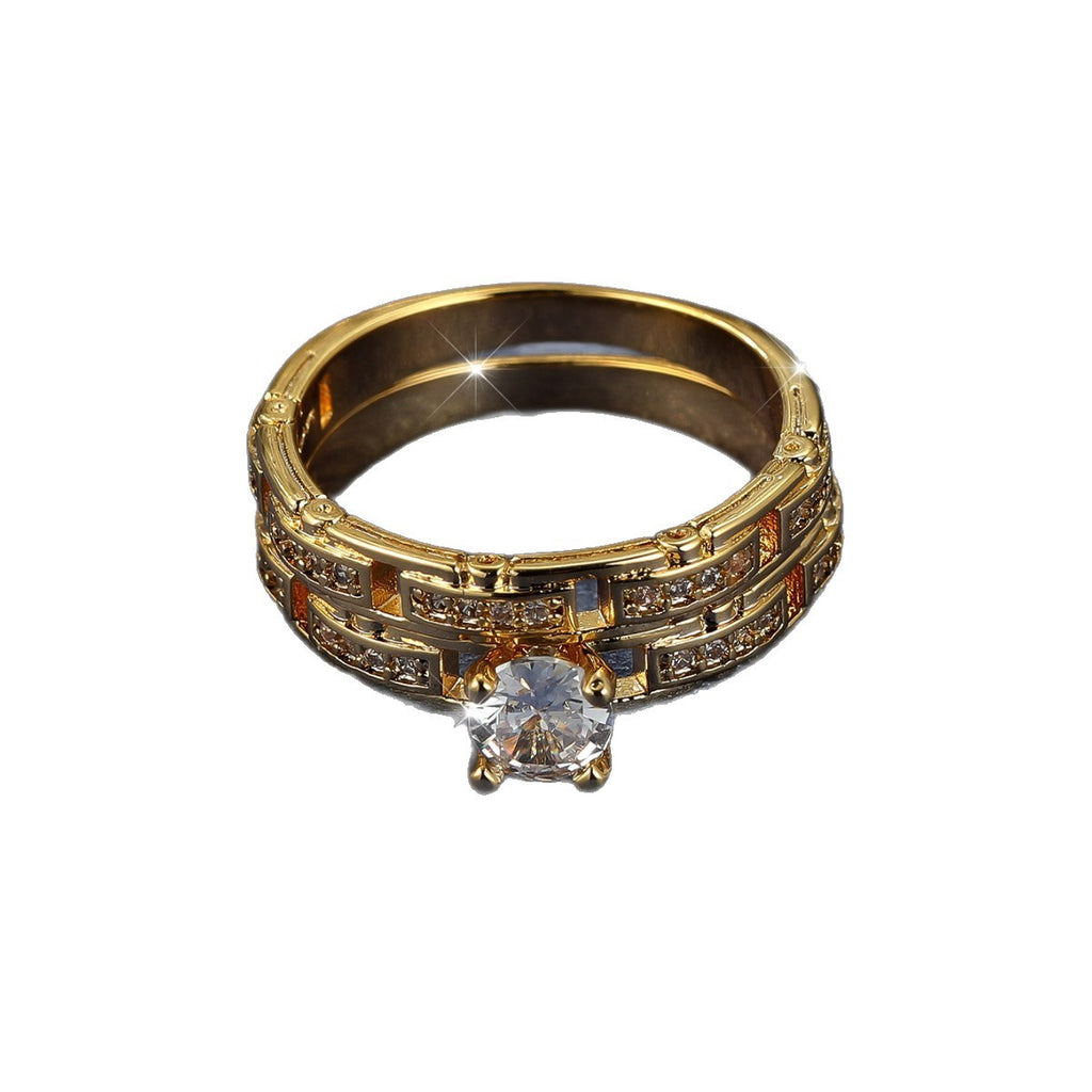 Damen Ring mit funkelnden Zirkonia und verschnörkeltem Design Shop Nory