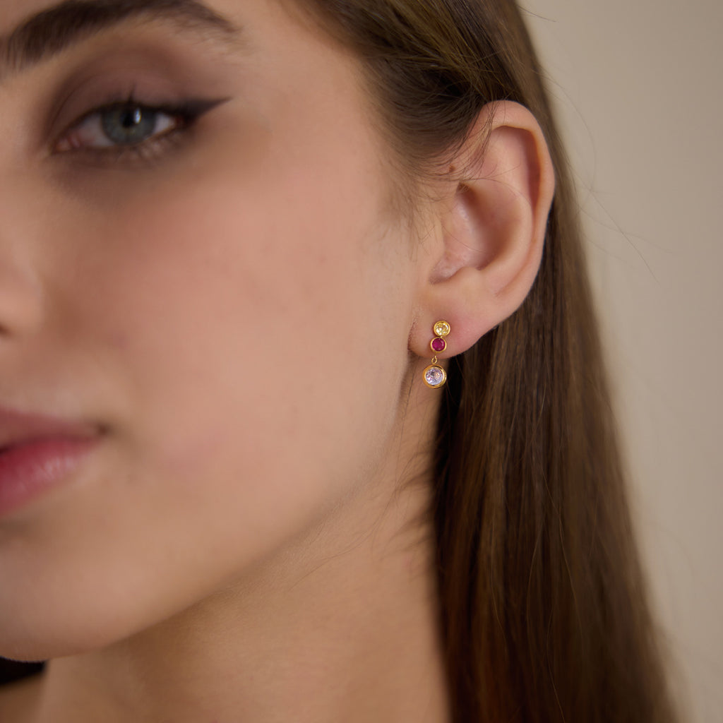 Damen Ohrhänger mit funkelndem Kristall-Design und hypoallergener Edelstahlverarbeitung Shop Nory