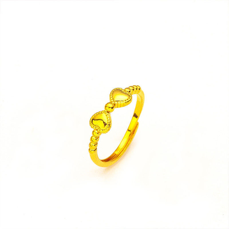 Damen filigraner Ring mit herzförmigem Design und kreativen Akzenten Shop Nory