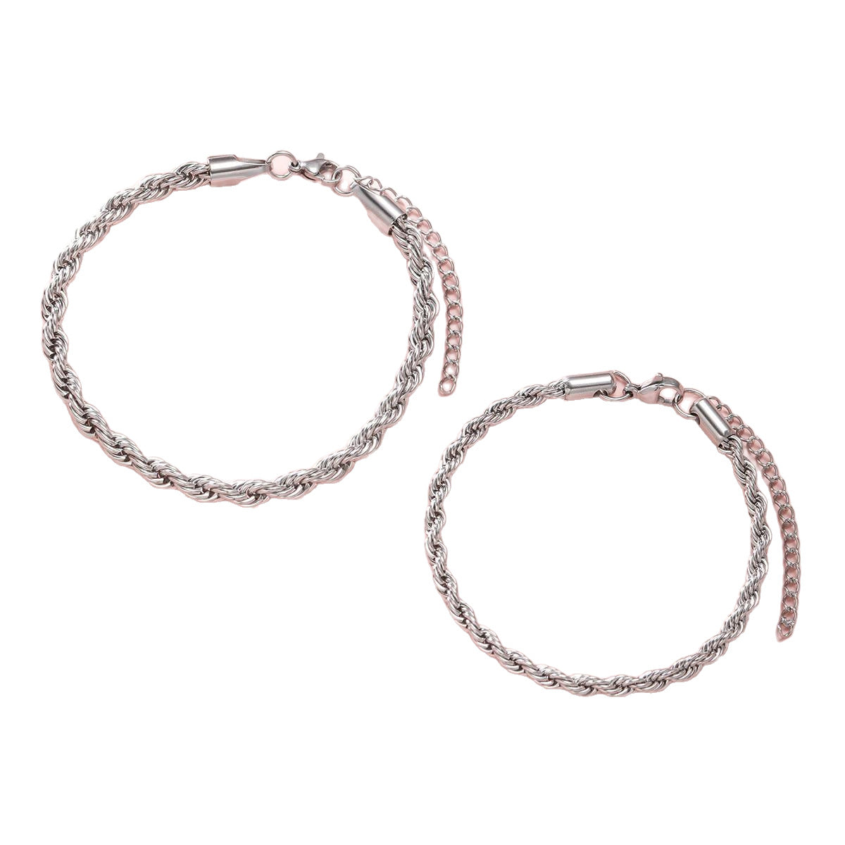Herren Armband-Set aus elegantem Edelstahl mit gewundenem Design Shop Nory