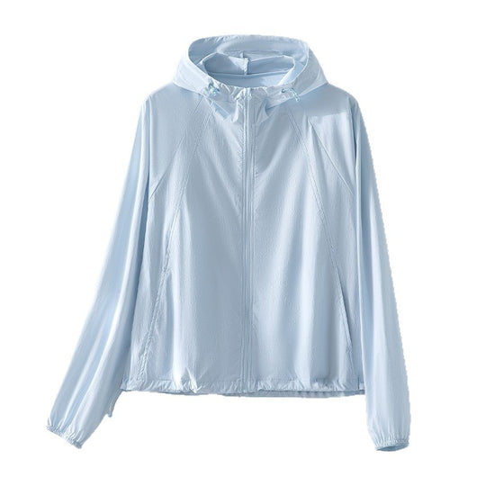Damen Ultraleichte atmungsaktive Kapuzenjacke mit Raglanärmeln und Reißverschlusstaschen Shop Nory