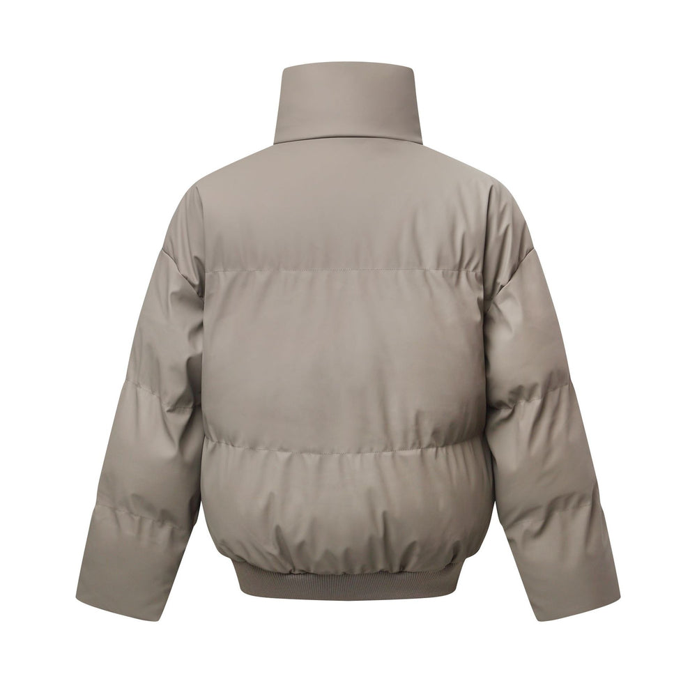 Damen Kurz geschnittener Stepp-Winterparka mit hohem Stehkragen und geripptem Saum Shop Nory