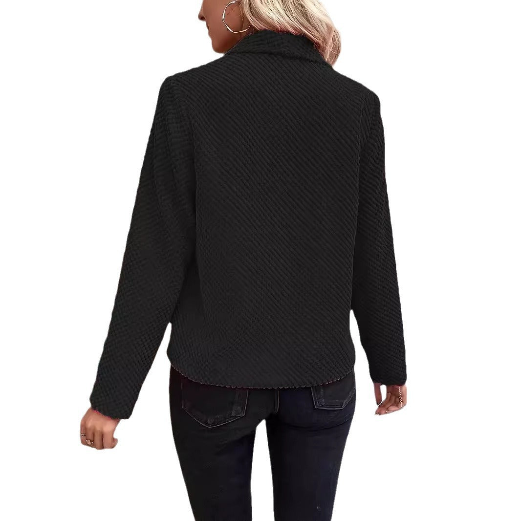 Damen Wasserfall-Cardigan aus Waffel‑Fleece mit offener Front Shop Nory