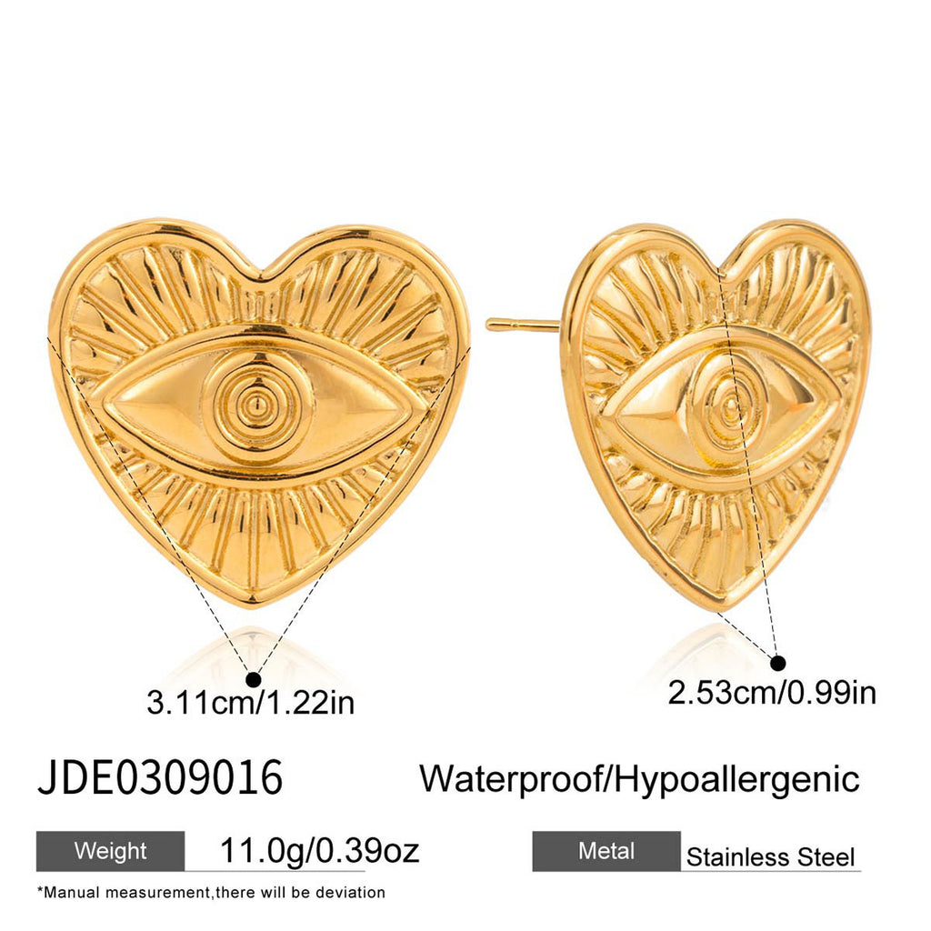 Damen Ohrhänger im Sonnen- und Herzdesign aus hochwertigem Edelstahl Shop Nory
