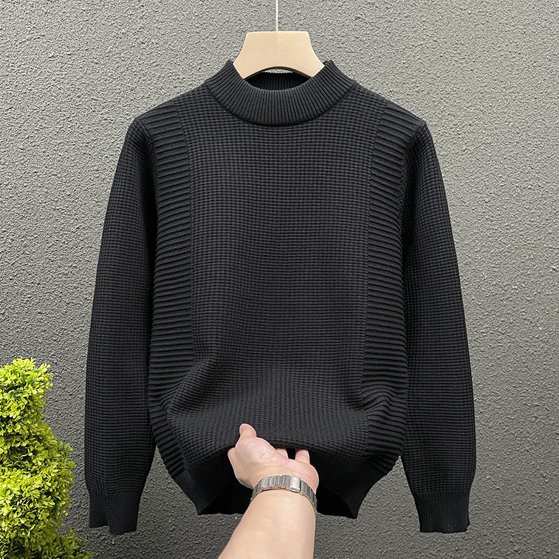 Damen Feinstrickpullover mit strukturierter Waffel- und Rippenstruktur und Stehkragen Shop Nory