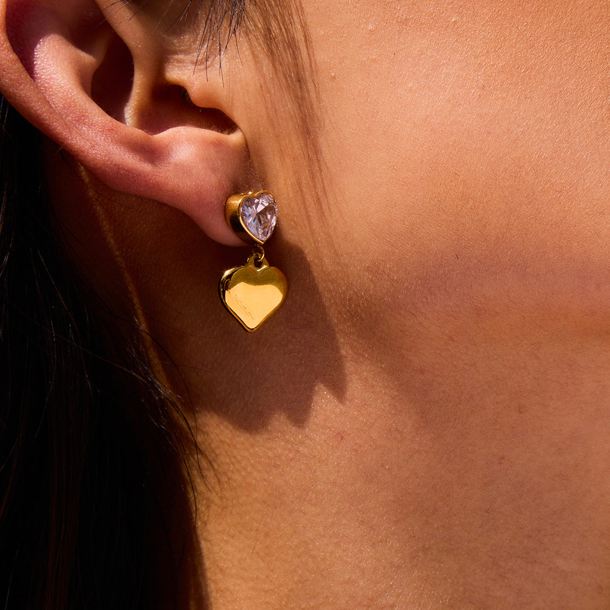 Damen Ohrringe mit Herzdesign aus Edelstahl Shop Nory