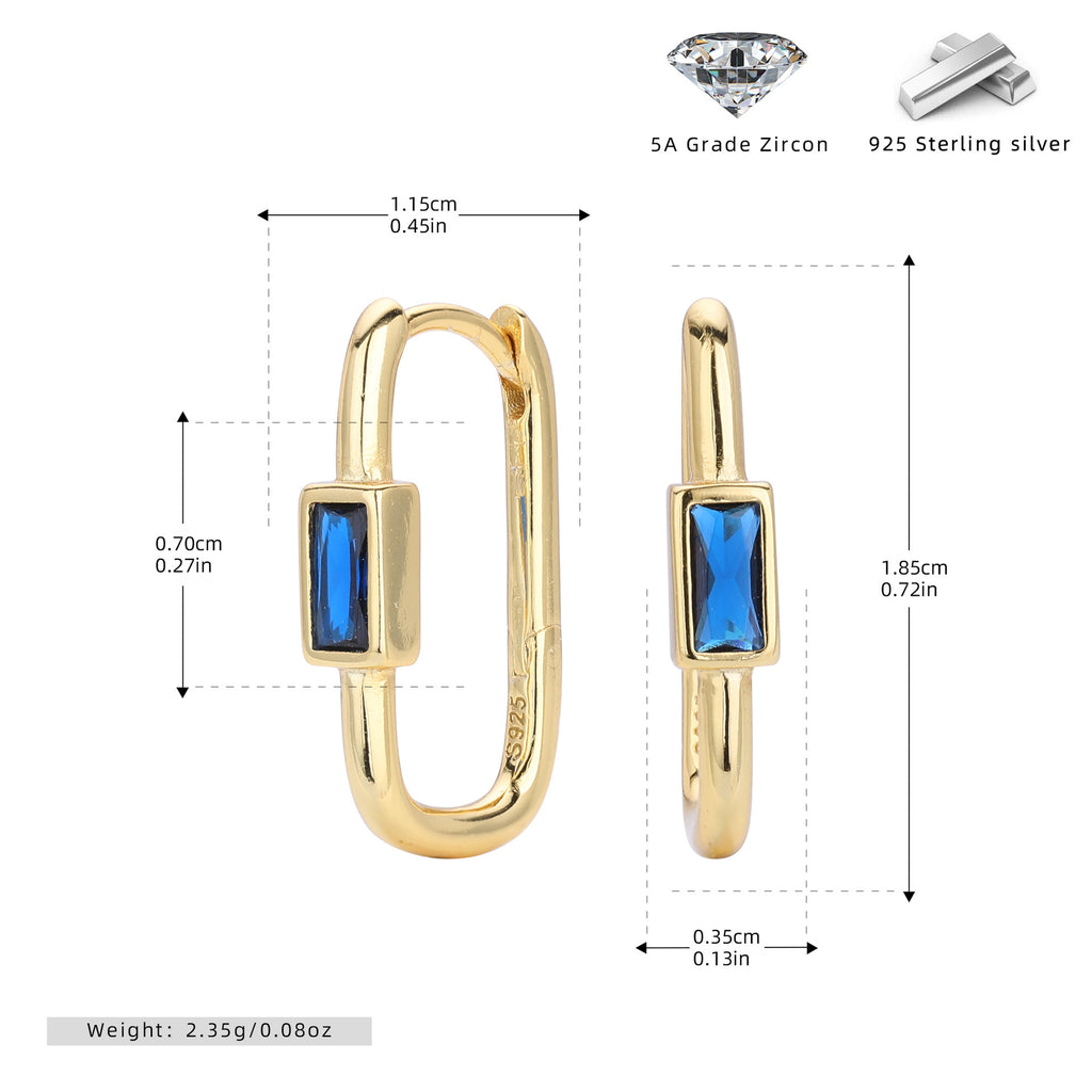 Damen Ohrstecker mit luxuriösem 5A Zirkon aus 925 Sterling Silber Shop Nory