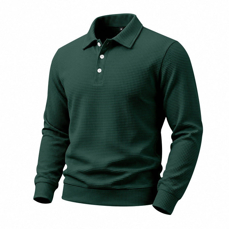 Herren Langarm-Polo aus Waffelpiqué mit Stretchkomfort Shop Nory