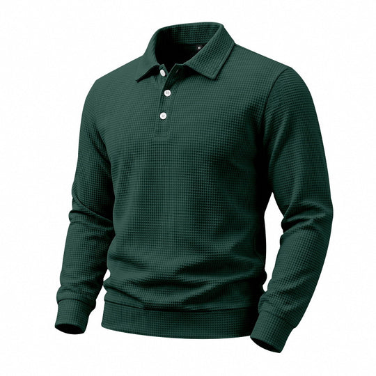 Herren Langarm-Polo aus Waffelpiqué mit Stretchkomfort Shop Nory