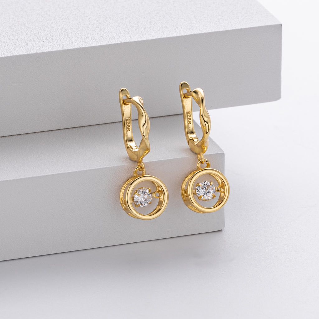 Damen Ohrhänger mit elegantem Zirkonanhänger aus hochwertigem 925 Sterling Silber Shop Nory