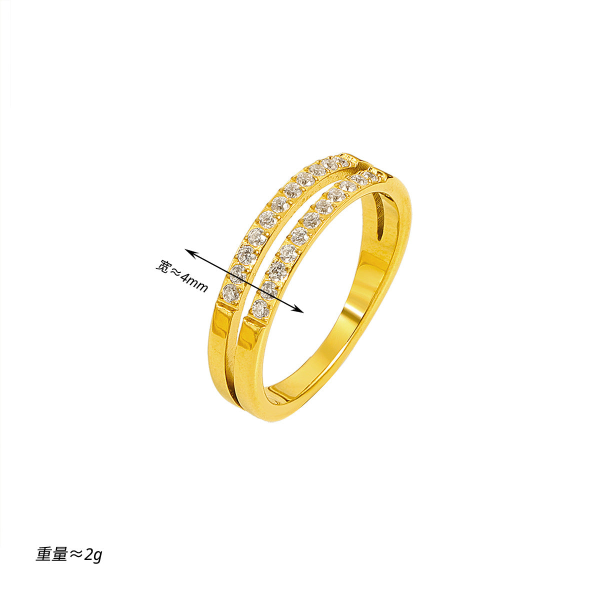Damen Elegante Kristalline Bandring Shop Nory