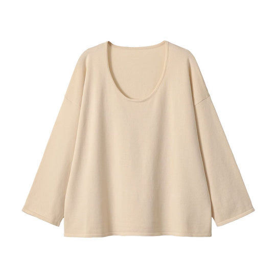 Damen Oversize Sweatshirt mit tiefem Rundhalsausschnitt und überschnittener Schulter Shop Nory