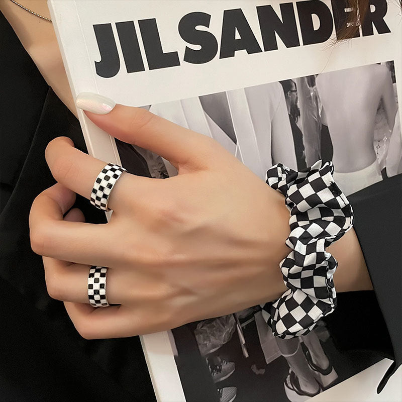 Damen modisches Scrunchie und Ring Set Shop Nory