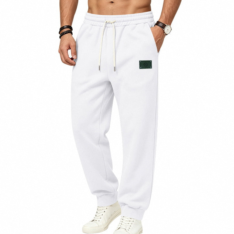 Herren Minimalistische Fleece-Jogginghose mit elastischem Tunnelzug und schmalen Bündchen Shop Nory