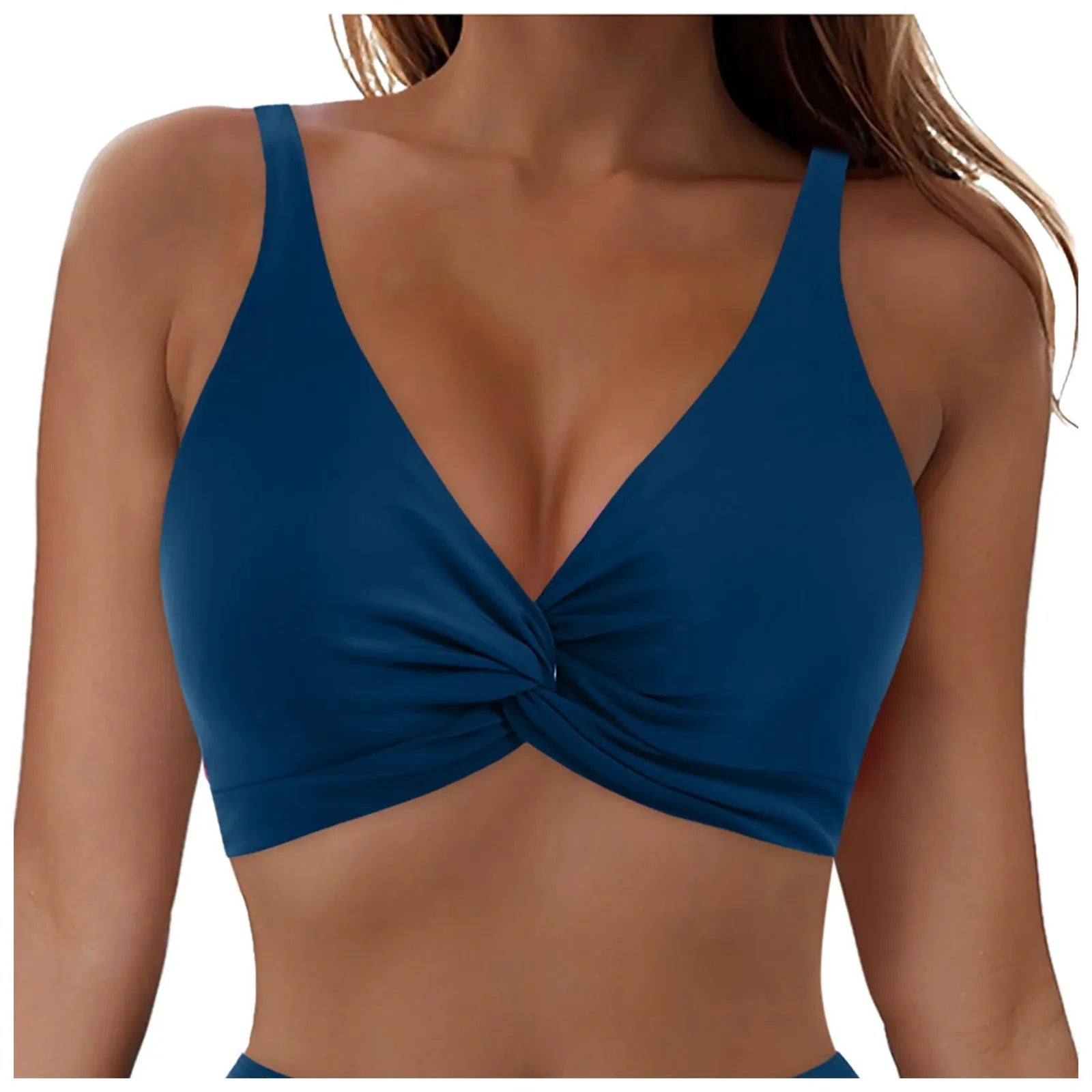 Damen Sportliches Bikinioberteil mit Twist-Design