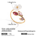 Damen Offener Ring mit floralem Design und verstellbarer Größe Shop Nory