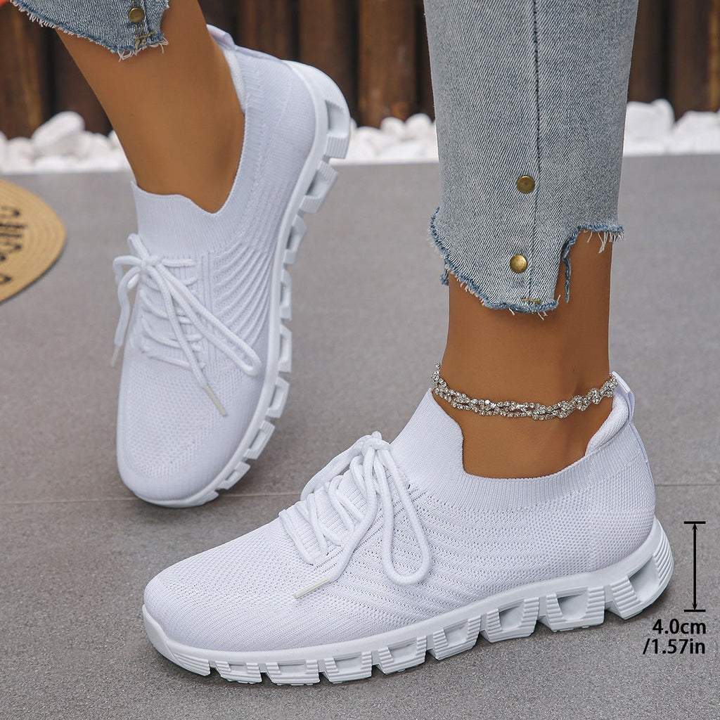 Damen Ultraleichte Sport-Sneaker mit atmungsaktiver Strickoberfläche