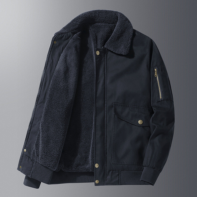 Herren Teddygefütterter Pilotenblouson im Worker‑Style mit Ärmeltasche und Pattentaschen Shop Nory
