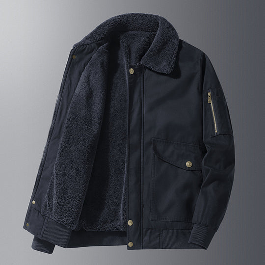 Herren Teddygefütterter Pilotenblouson im Worker‑Style mit Ärmeltasche und Pattentaschen Shop Nory