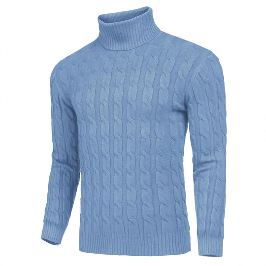 Herren Feinstrickpullover mit hohem Kragen