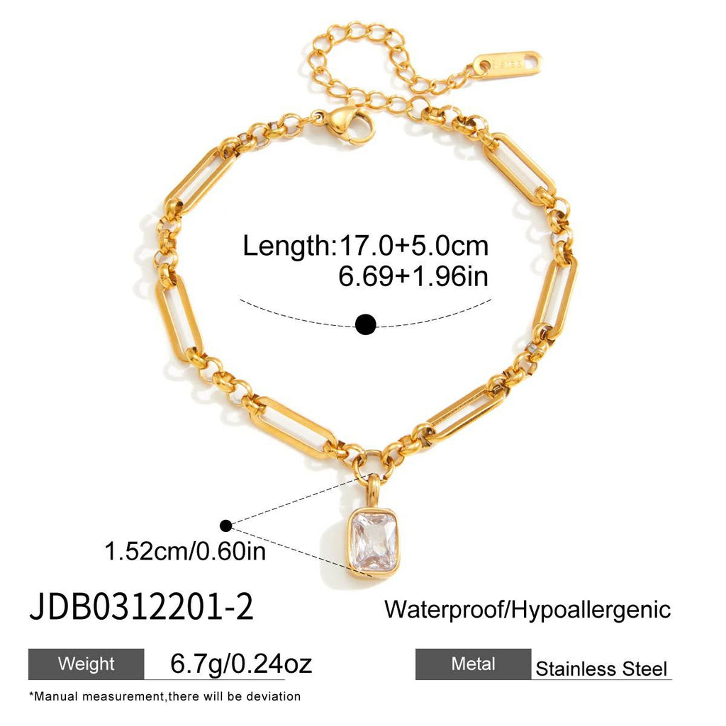 Damen Armband mit elegantem Anhänger aus hypoallergenem Edelstahl Shop Nory