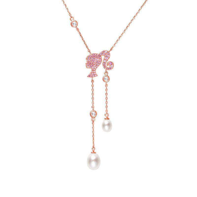 Damen Halskette mit funkelndem Silhouette-Anhänger Shop Nory