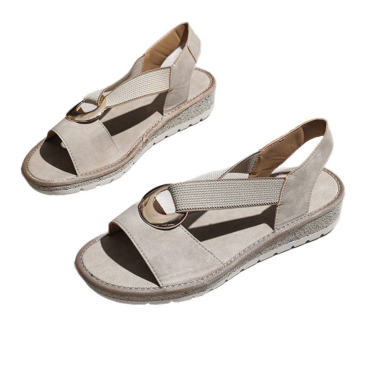 Damen Sandalen mit ergonomischer Sohle und modischem Riemendesign
