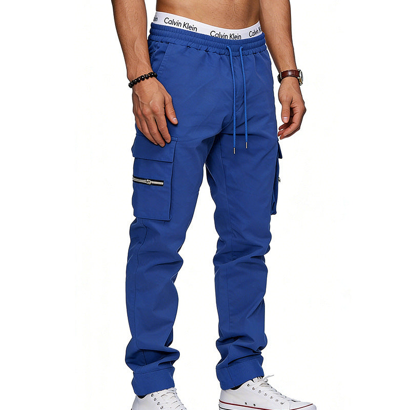 Herren Cargojogginghose mit elastischem Bund, Kordelzug und Reißverschlusstaschen Shop Nory